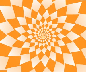 Abstract Orange Geometric Artwork